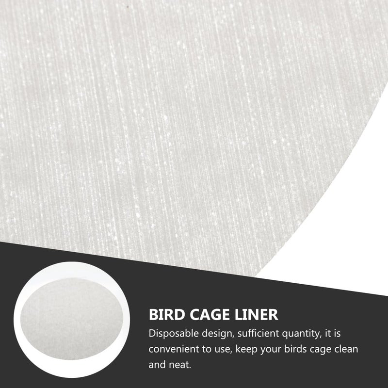 Hemobllo Disposable Bird Cage Liner Papers 100Pcs Absorbent Round Cushion Pads for Parrots and Pet Birds 11.81In Diameter Breathable Mat for Clean Bird Cage Environment - Image 4