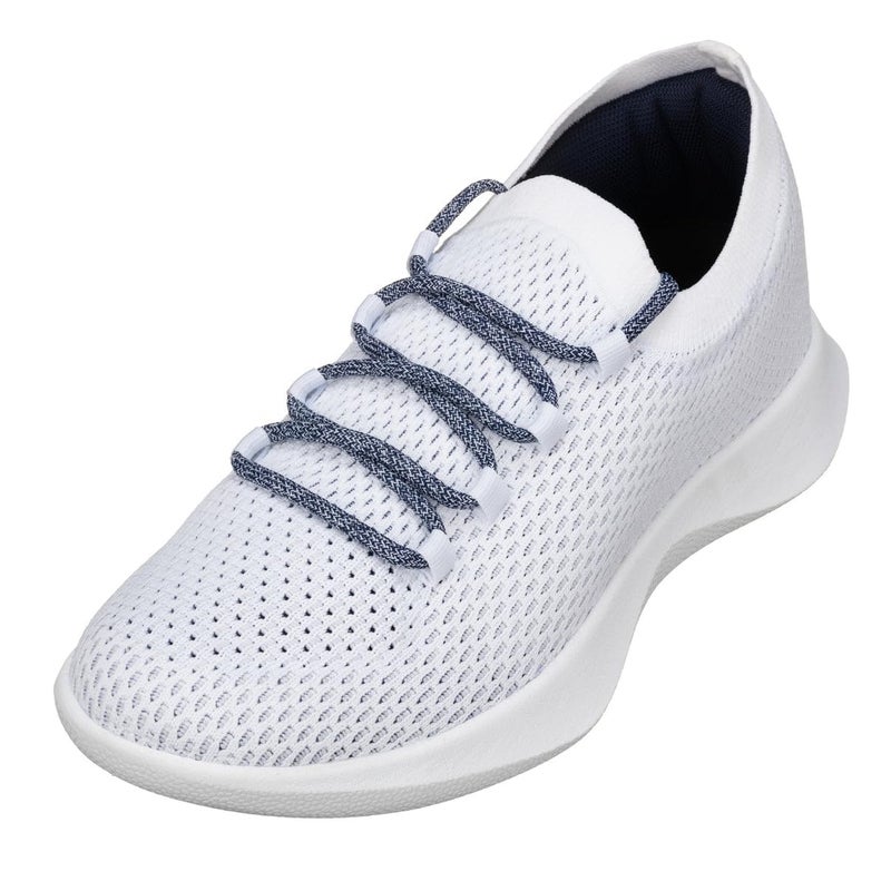 CALTO CALTO Mens Invisible Height Increasing Elevator Shoes WhiteBlue Ultra Lightweight Sporty Sneakers 24 Inches Taller Q083 Size 6 DM US