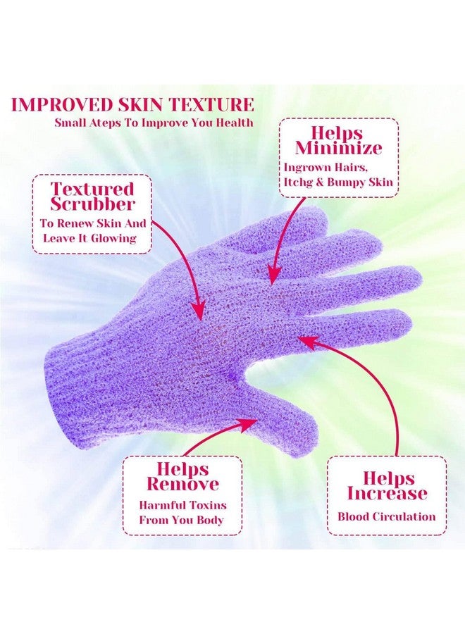 Prostuff.in® Bath Exfoliating Gloves || Body Scrubber Gloves || Wash Skin Cleaner Shower Bath Glove || For Shower,spa,massage Body Scrubs,dead Skin Cell Remover Multicolor (2 Pair) - Image 5