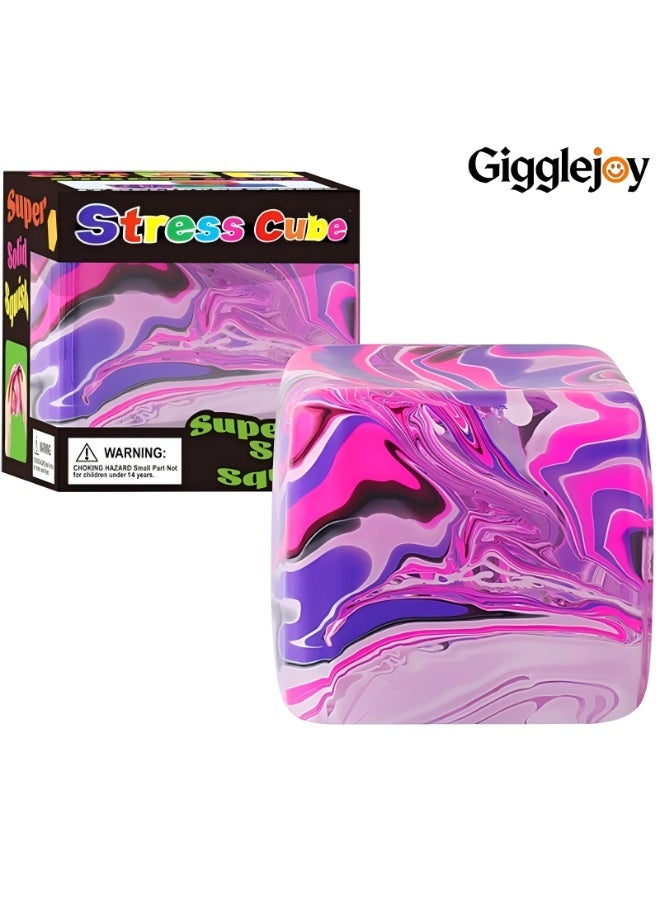 Gigglejoy Fidget Cube Squishy Toys , Squeeze Stress Balls for Kids, Adults Squishies Anxiety Relief Maltose Ball, Ice Squishys Sugar Sensory Toy for ADHD Autism, Novel Design Colorful Fidgets Cubes - Image 1