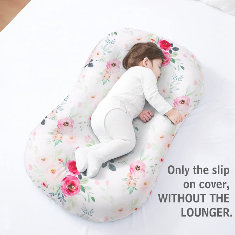 TANOFAR Baby Lounger Cover, Newborn Lounger Cover for Girls, Removable Nest Slipcover, Soft Comfortable, Machine Washable, Flower - Image 4