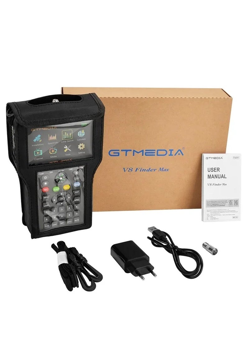 GT Media - GTMEDIA V8 Finder Max Satellite TV Finder Meter 4.3'' LCD DVB-S/S2/S2X H.265 Better Then V8 Finder 2 Pro2 V7 S5X SATLINK WS-6933 - Image 1