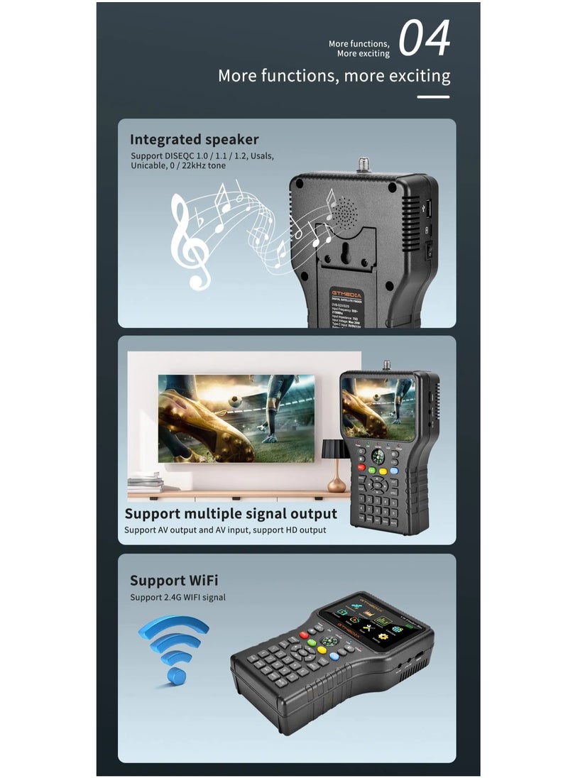 GT Media - GTMEDIA V8 Finder Max Satellite TV Finder Meter 4.3'' LCD DVB-S/S2/S2X H.265 Better Then V8 Finder 2 Pro2 V7 S5X SATLINK WS-6933 - Image 1