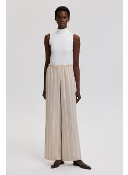 Touche Elastic Waist Striped Trousers  - Image 2