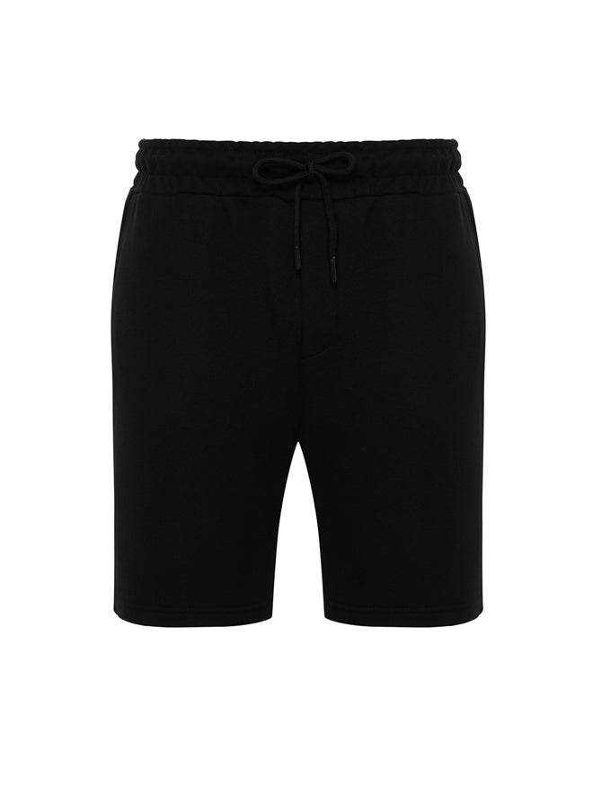 trendyol - Black Regular/Normal Fit Basic Shorts TMNSS24SR00026 - Image 1