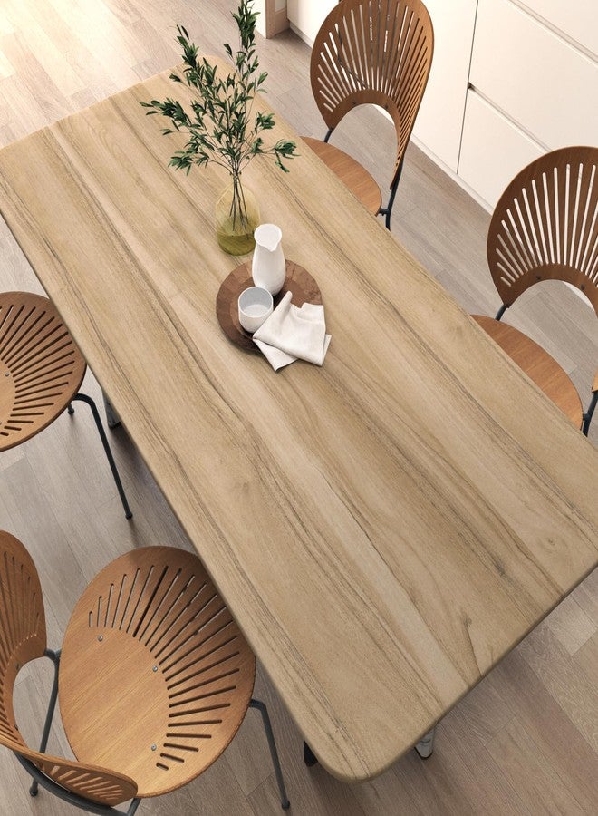 Wallercity Light Brown Wooden Wallpaper Peel and Stick Oak Wood Contact Paper for Countertops Removable Peel and Stick Wallpaper Waterproof Vinyl Wood Grain Contact Paper for Cabinet Desk 15.8x78.7 IN - Image 4