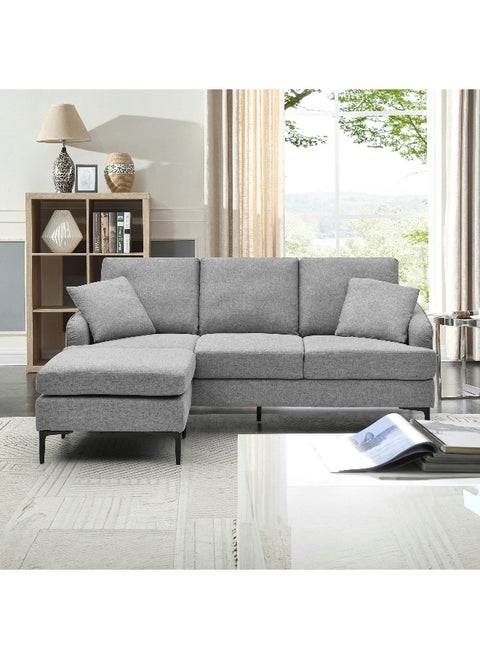 Prime NXT 3-Seater Reversible Fabric Corner Sofa with 2 Cushions and Side Pocket