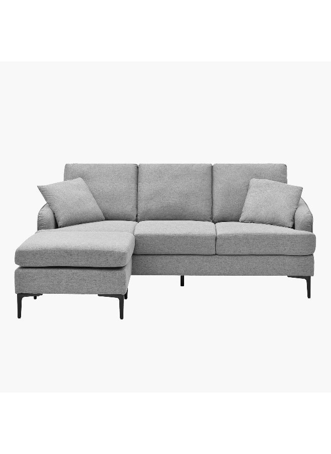 Prime NXT 3-Seater Reversible Fabric Corner Sofa with 2 Cushions and Side Pocket