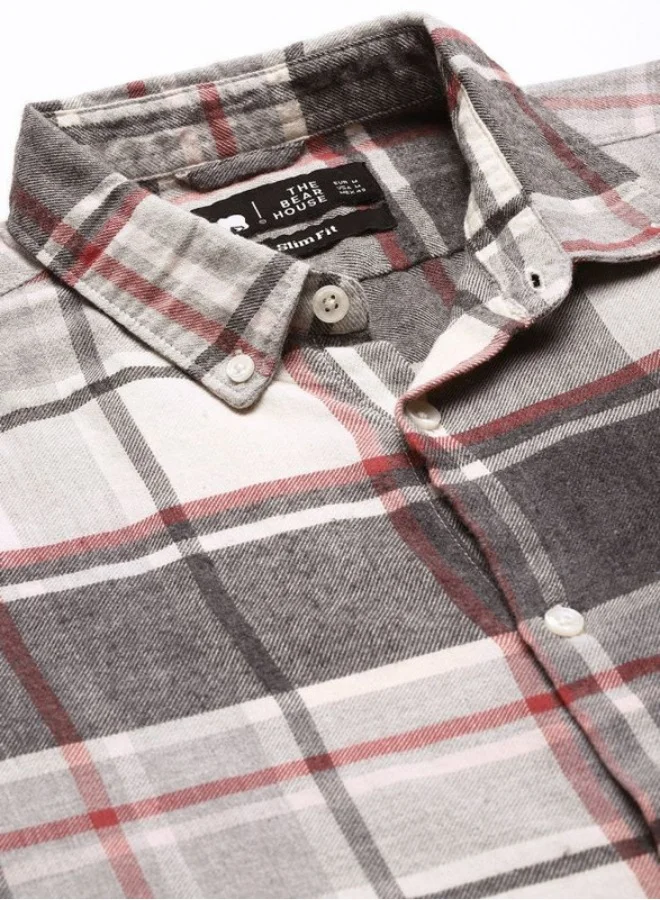 THE BEAR HOUSE Men's Shirt for Casual and Formal Wear | Classic Button-Down Style for Office, Daily Use, Travel, Events & All-Season Outfits | Versatile & Stylish Wardrobe Essential for Every Occasion