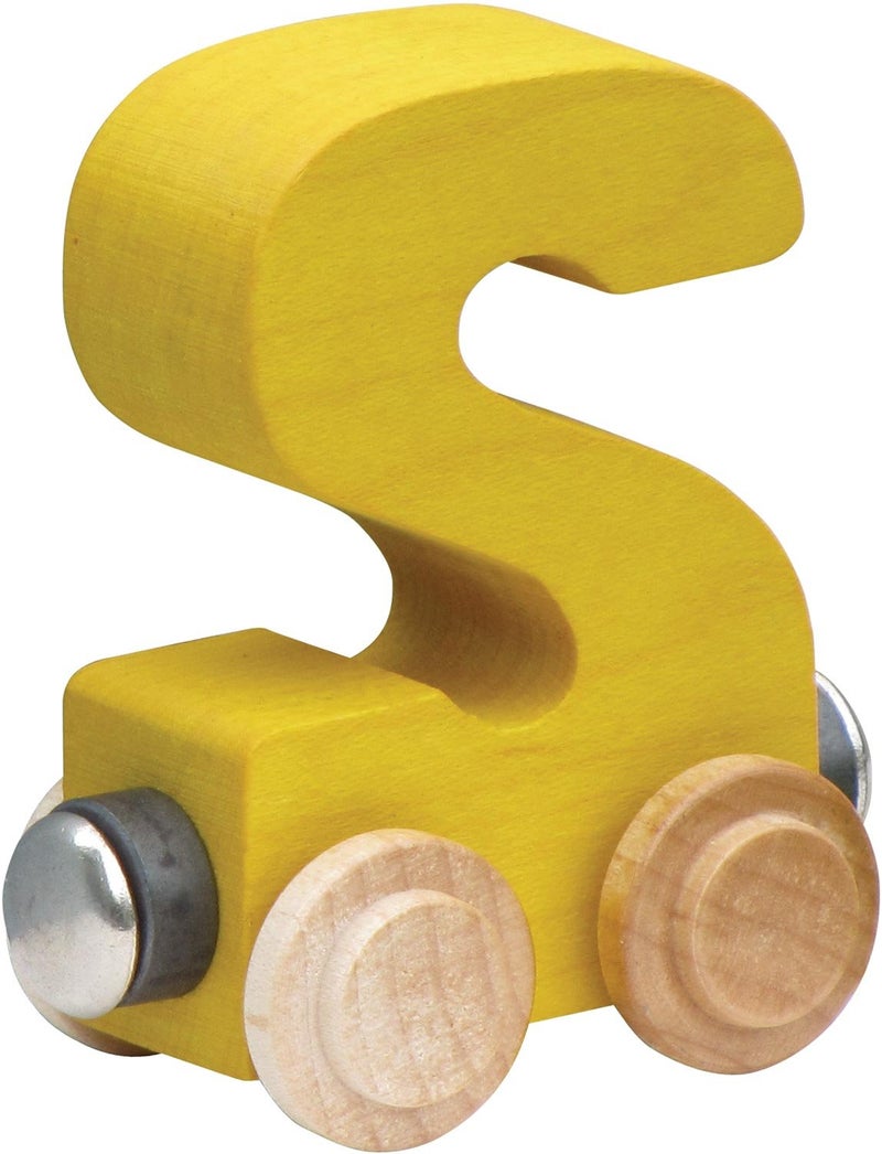 Maple Landmark NameTrains Bright Letter Car S Made in USA Yellow - Image 5