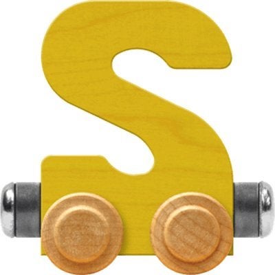 Maple Landmark NameTrains Bright Letter Car S Made in USA Yellow - Image 1