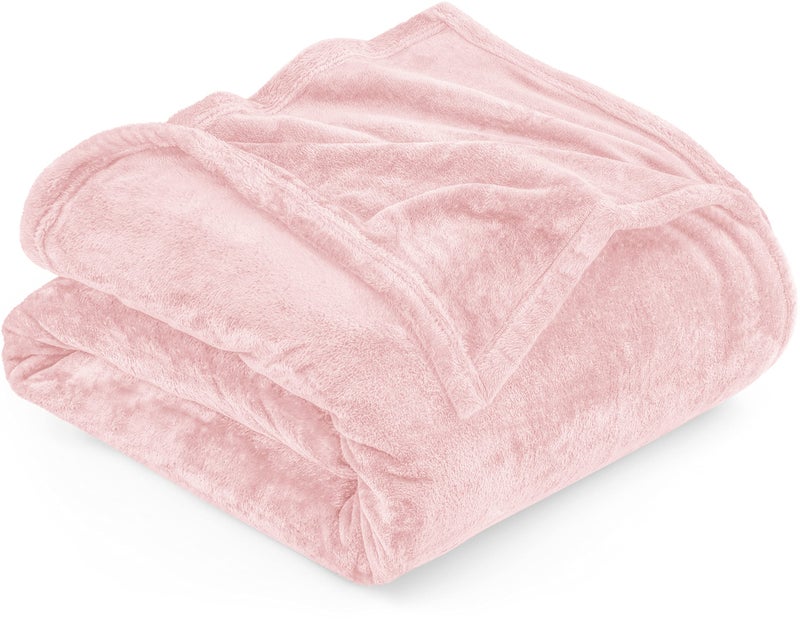 Utopia Bedding Fleece Blanket Full Size Pink 300GSM Luxury Fuzzy Soft Anti-Static Microfiber Bed Blanket (90x84 Inch) - Image 1