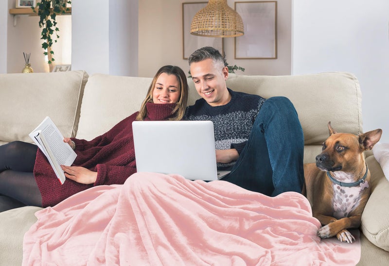 Utopia Bedding Fleece Blanket Full Size Pink 300GSM Luxury Fuzzy Soft Anti-Static Microfiber Bed Blanket (90x84 Inch) - Image 5