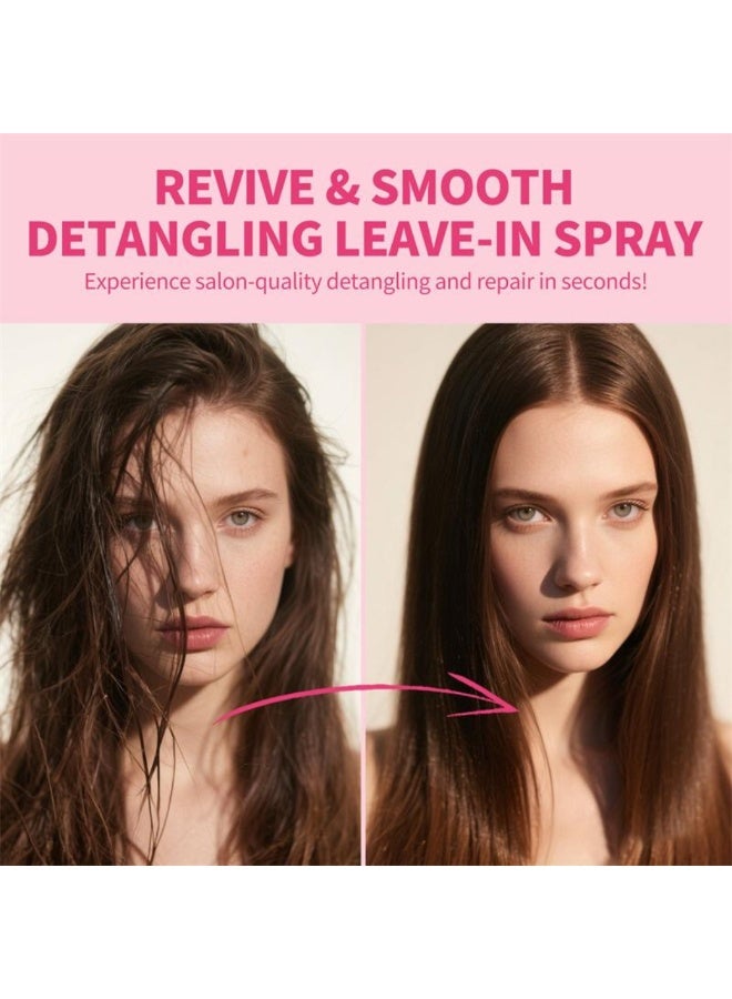 Sevich بخاخ ترطيب الشعر 100 مل لإزالة التشابك وإصلاح الضرر والتحكم في التجاعيد وحماية من الحرارة مع الكيراتين والبيوتين وزيت جوز الهند خفيف الوزن وغير دهني ومزيل تشابك فوري - Image 4