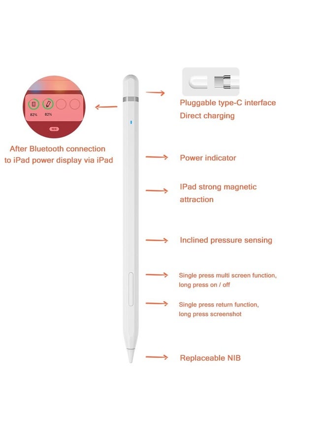 HuHa JD50 Bluetooth Active Stylus Pencil with Palm Rejection for iPad After 2018 Version - Image 4