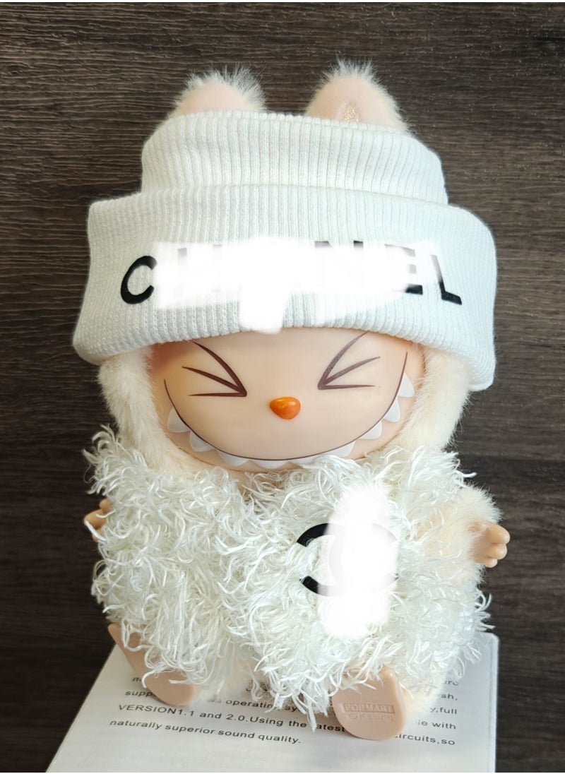 BRIXSPARK Clothes for Labubu(No Doll,Just Clothes) , Hat &  clothes Set for Labubu Clothes 15cm/17cm Doll Accessories Suit, Doll Outfit Stylish Doll Clothes for Doll. 