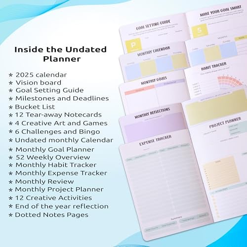 PAPBOO Undated Happiness Planner Hardbound | 115 GSM | 21.5 × 15.5 cm | 242 Pages | Weekly Spreads, Monthly Reflection, Habit Tracker, Expense Tracker & Project Planner(Goals) - Image 3