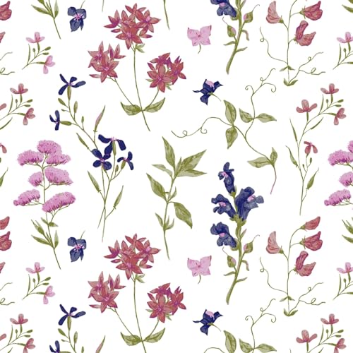 Home Ecstasy 100% Cotton Double Bedsheet with 2 Pillow Covers, 140 TC Floral White for Double Bed (7.3ft X 7.8ft) - Image 4