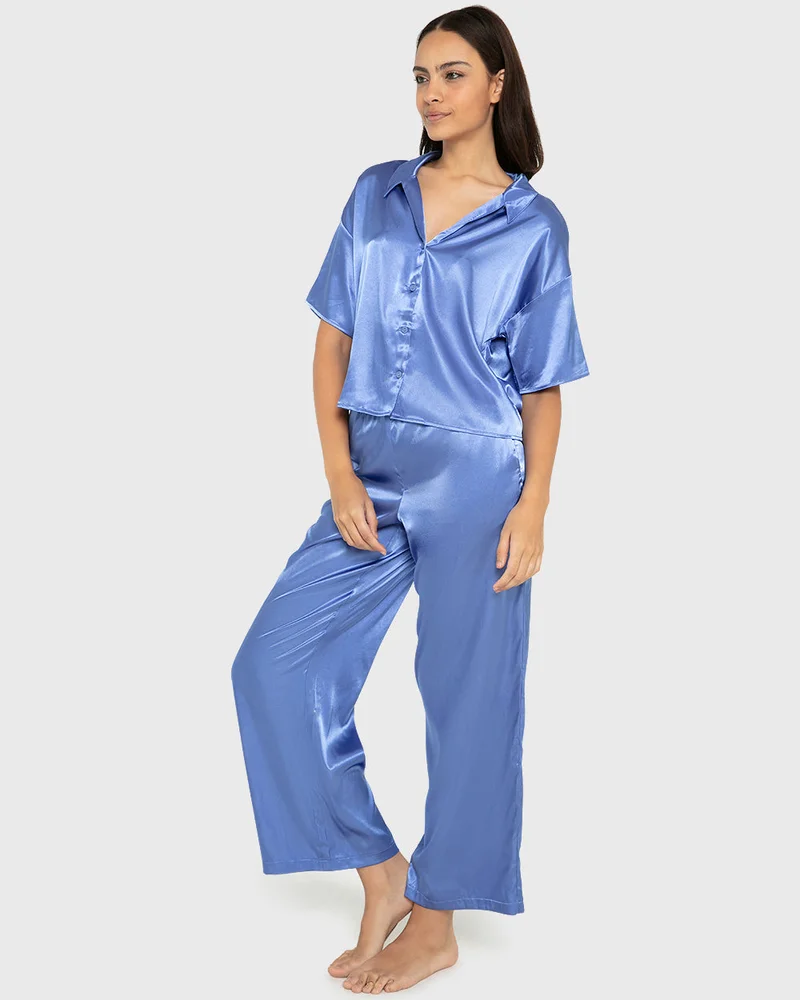 La Senza La Senza Sexy Sleep Satin Two Piece Long Pant Pajama