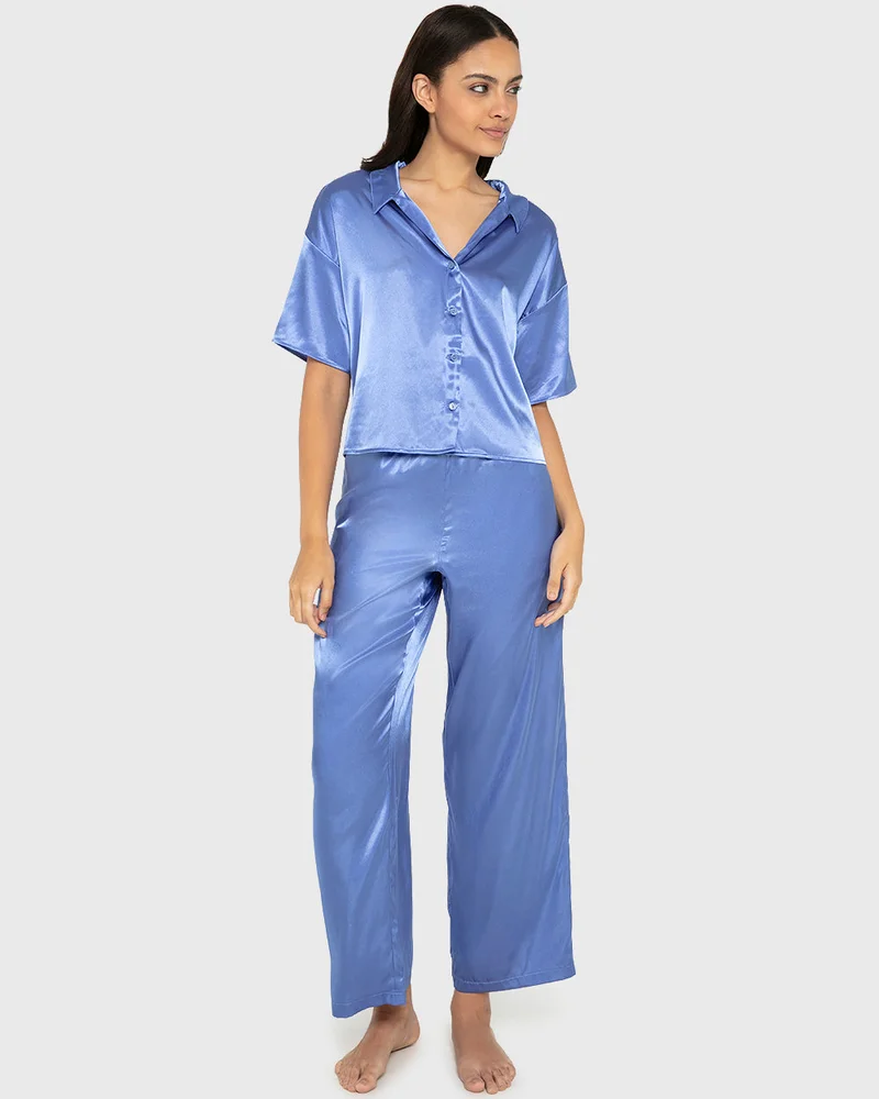 La Senza La Senza Sexy Sleep Satin Two Piece Long Pant Pajama