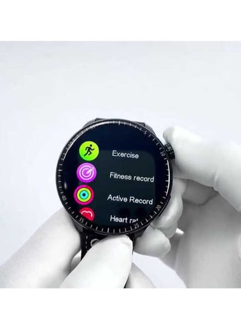 Haino Teko RW40 Smart Watch for Men & Boys | 53mm Full Screen Round Display, Wireless Charger, Fitness Tracker, Heart Rate Monitor, Bluetooth Calling, IP68 Waterproof, Stylish Black Design - Image 3