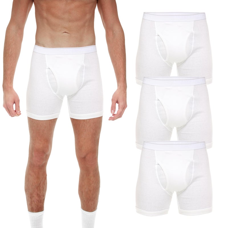 Andrew Scott Big & Tall Men's Cotton Boxer Briefs | Multi Packs Colors Underwear Sizes S to 8XL - Image 1