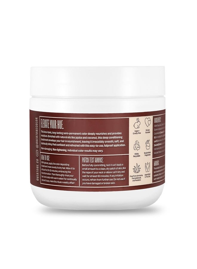 Overtone Color Depositing Semi-Permanent Hair Dye Conditioner - 8 oz For Natural & Color-Treated Hair, Moisturizing Shea Butter & Coconut Oil - Vegan & Cruelty-Free, Cherry Chestnut - Image 2