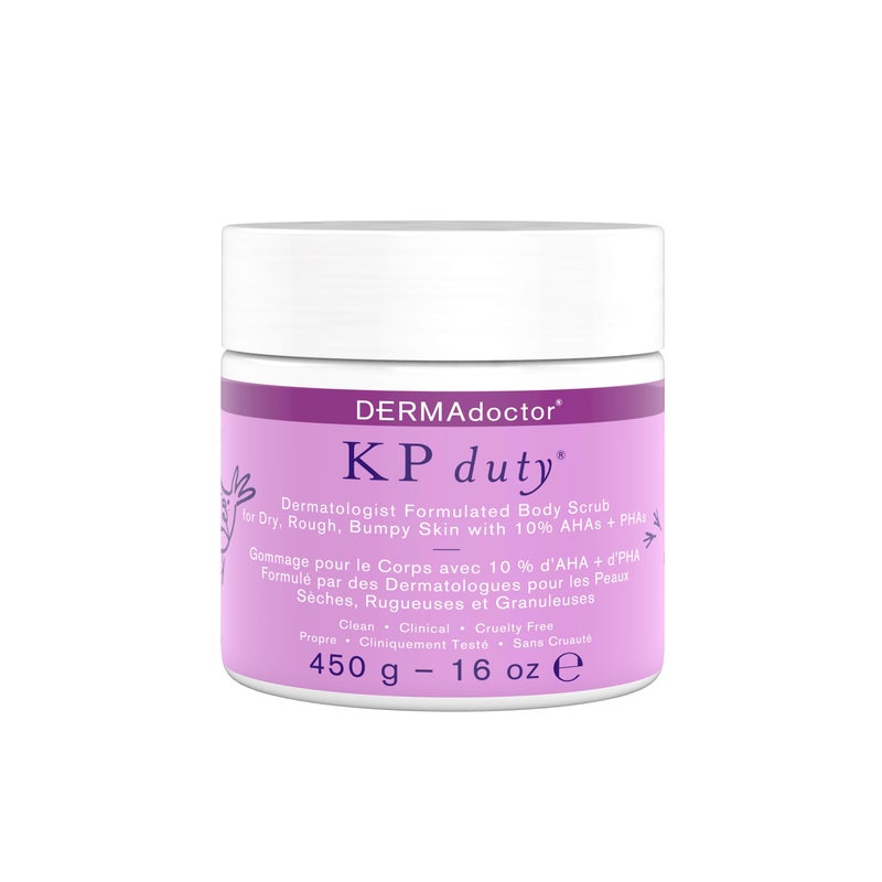 DERMAdoctor KP Bump Eraser Body Scrub Dermatologist Formulated Exfoliant | Keratosis Pilaris Treatment For Dry And Bumpy Skin 10% AHAs + PHAs - 16 fl oz - Image 1
