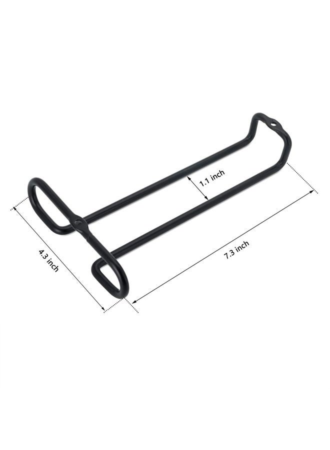 GeLive 7 Inch Wine Glass Rack Under Cabinet Stemware Holder Little Glass Hanger Storage Organizer for Short Space Kitchen and Bar Set of 2 (Black) - Image 2