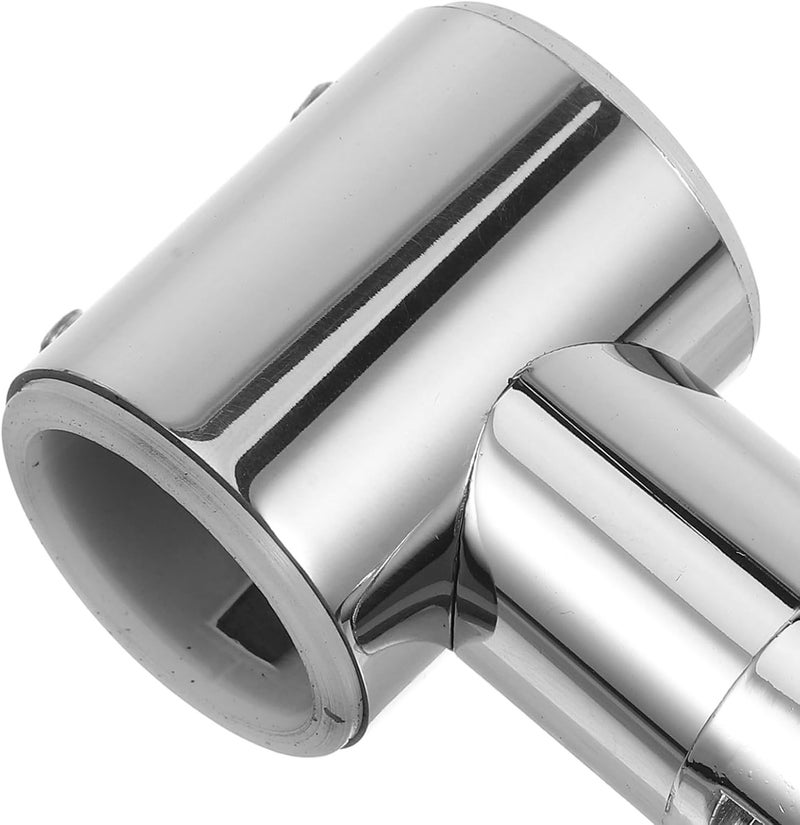 LABRIMP 2pcs 25mm Stainless Steel Pipe Clamp Connector for Shower Room Glass Door, 304 Bright Finish round Tube Clip, Heavy Duty Bathroom Hardware Parts - Image 3