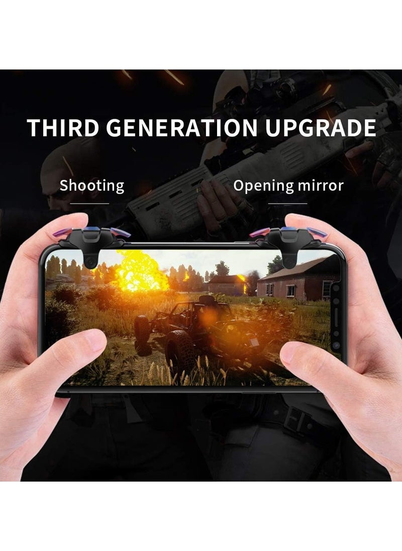 Concretization - Professional Game Trigger, 2 Buttons For Pubg Mobile Controller, Support IOS, Android, And Most Phones And Ipads, Aluminum Button, Support COD/PUBG/FORTNITE (الأزرار مع الأكمام) King 3 - Image 1