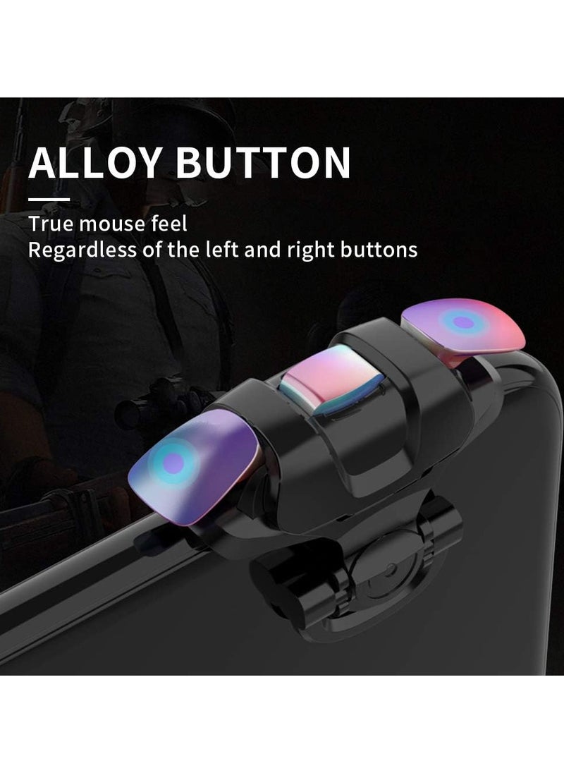 Concretization - Professional Game Trigger, 2 Buttons For Pubg Mobile Controller, Support IOS, Android, And Most Phones And Ipads, Aluminum Button, Support COD/PUBG/FORTNITE (الأزرار مع الأكمام) King 3 - Image 1