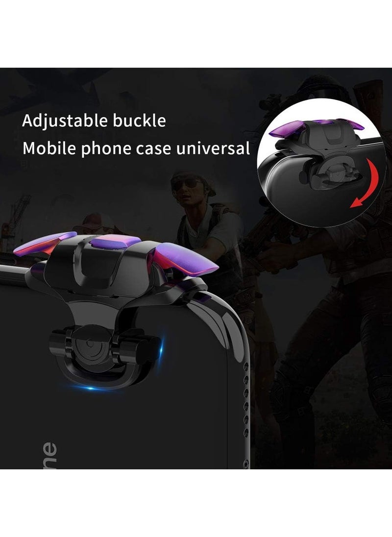 Concretization - Professional Game Trigger, 2 Buttons For Pubg Mobile Controller, Support IOS, Android, And Most Phones And Ipads, Aluminum Button, Support COD/PUBG/FORTNITE (الأزرار مع الأكمام) King 3 - Image 1