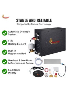 Beauty links Moroccan bath room steam generator With OUTOMATIC DRAINAGE SYSTEM FOR home, salons, massage centers and clubs6KW  - Image 3