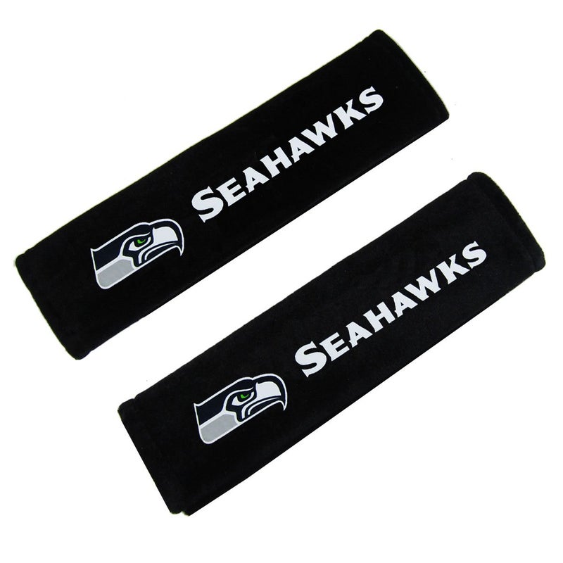 وسادات حزام الأمان من Fremont Die NFL Seattle Seahawks، مقاس 10 بوصات × 2.5 بوصة (عبوة من قطعتين)، مقاس 10 بوصات × 2.5 بوصة (عبوة من قطعتين)، أسود/ألوان الفريق