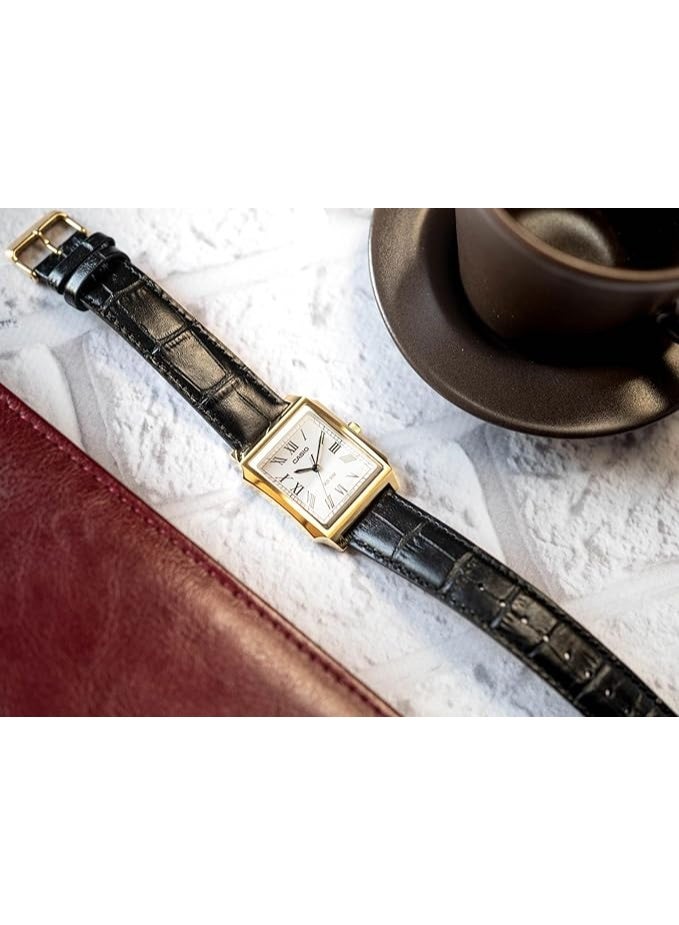 كاسيو ساعة كاسيو رجالية كوارتز تناظرية بحزام جلدي MTP-B190GL-7BVEF - Image 4