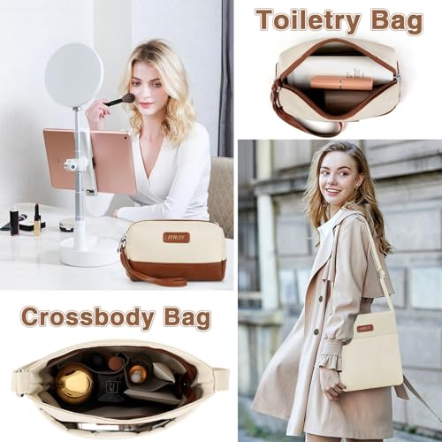 ITIEZY حقيبة ITIEZY للسفر في عطلة نهاية الأسبوع للنساء - حقيبة دفل كبيرة للسفر مع حقيبة حمل وحقيبة أدوات شخصية - Image 5