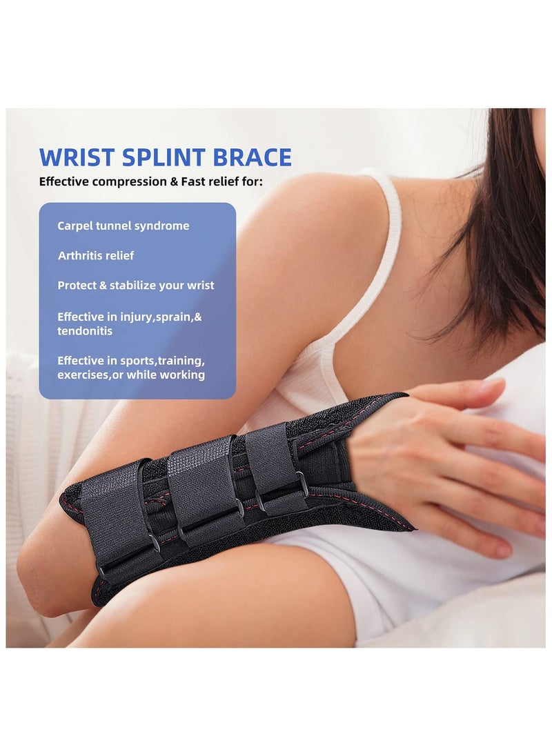 ToolHouse - Carpal Tunnel Splint Brace Adjustable Wrist Support Brace Breathable Hand Support Splint for Wrist Pain Relief Arthritis Sprains Fits Both Hands - Image 1