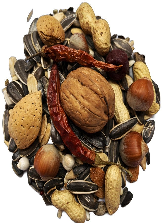 طعام الببغاء الكبير من نيتيشري للببغاء الرمادي الأفريقي، وببغاء الشمس، والمكاو، والكوكاتو، وببغاء ألكسندر - بذور مختلطة لجميع مراحل الحياة (900 غرام + 50 غرام من مسحوق الكالسيوم) - Image 3