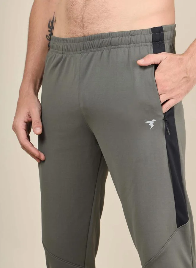 Technosport Technosport Men Contrast Side Panel Slim Fit Track Pants