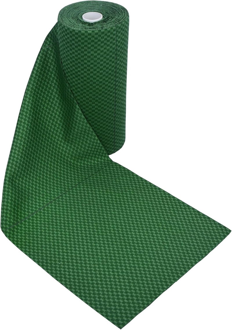 MAYOUTH Microfibre Cleaning Cloths Roll - 50-Pack Reusable Paper Towels (Emerald-Green Checkered Pattern) - Image 5