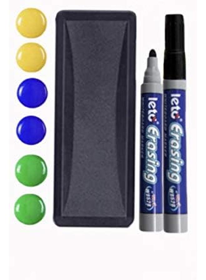 Generic Magnetic Dry Erase Whiteboard With Movable Mobile Stand 90 X 120Cm 35 X 47 Inches With 2 Markers 6 Magnets And 1 Magnetic Whiteboard Eraser  - Image 2