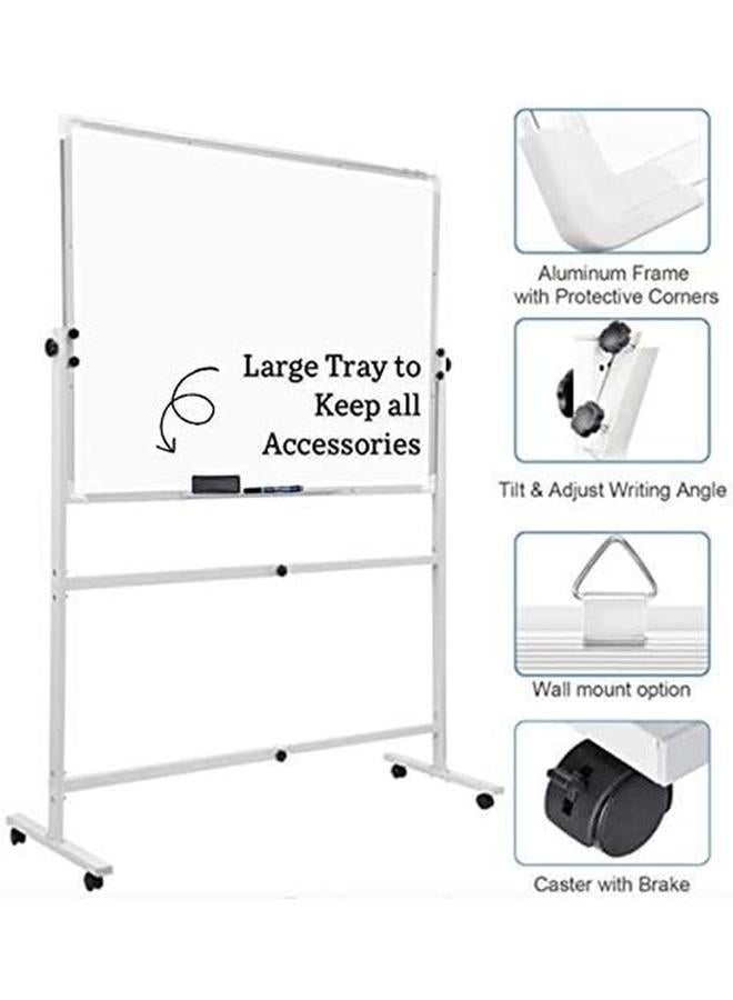 Generic Magnetic Dry Erase Whiteboard With Movable Mobile Stand 90 X 120Cm 35 X 47 Inches With 2 Markers 6 Magnets And 1 Magnetic Whiteboard Eraser  - Image 3