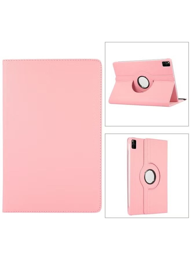بروماس حافظة لهاتف لينوفو تاب M11 / Xiaoxin Pad 11 2024 حافظة جلدية للتابلت قابلة للدوران 360 درجة باللون الوردي