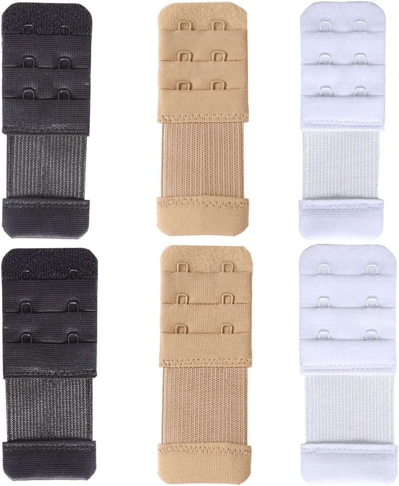 SAMGU Store Women's Bra Extenders 2 Hook / 3 Hook / 4 Hook / 5 Hook / 6 Hook, Soft Stretchy Back Bra Extension Strap - Image 3