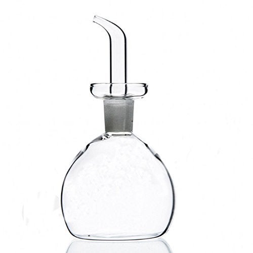 ELETON Cylindrical 8 oz Olive Oil Dispenser Bottle Glass with No Drip Spout -Olive Oil & Vinegar Dispenser Glass Cruet Decanter- Glassware Seal Handicraft Easy Clean Drip Free Bottles for Kitchen - Image 2