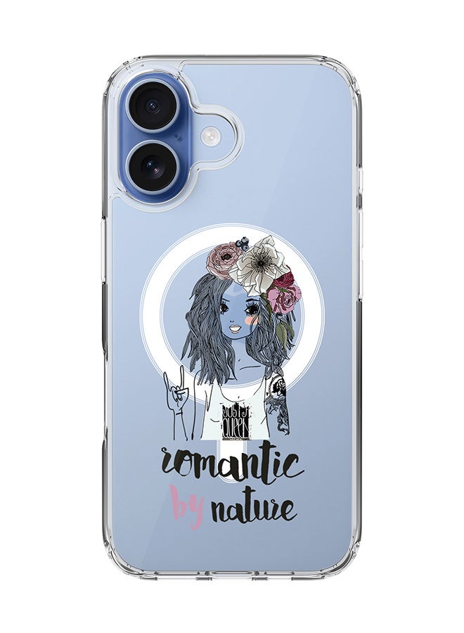 Stylizedd Classic Clear MagSafe Case for iPhone 17 , Hybrid Soft Case Flexible Edges Anti Drop TPU PC Gel Thin Transparent Cover [ Designed for iPhone 17 ] - Romantic by Nature