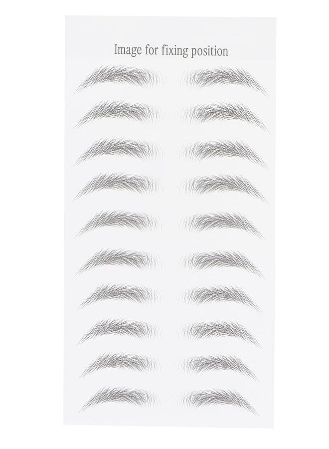 Brrnoo Eyebrow Sticker, Hair-Like Authentic Eyebrows, Long Lasting False Eyebrows Makeup Sticker for Women Girls(BLACK-06) - Image 3