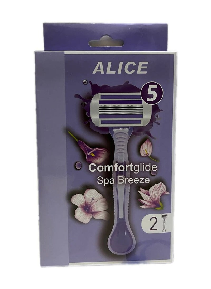 Alice - ALICE COMFORT GLIDE SPA BREEZE 2 BLADES LAVENDER - Image 1