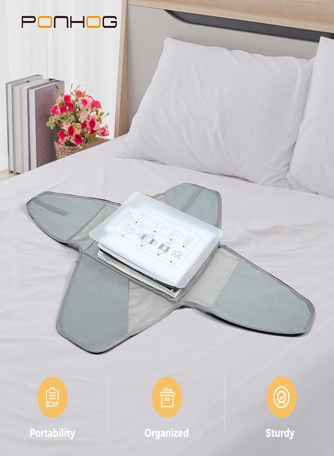 Ponhog Garment Folder - Original Garment Packing Folder Premium Travel Garment Bag Foldable Clothes Shirt Bags Luggage Accessory with Wrinkle-Free Folding Board and Compression Wings Grey - Image 2